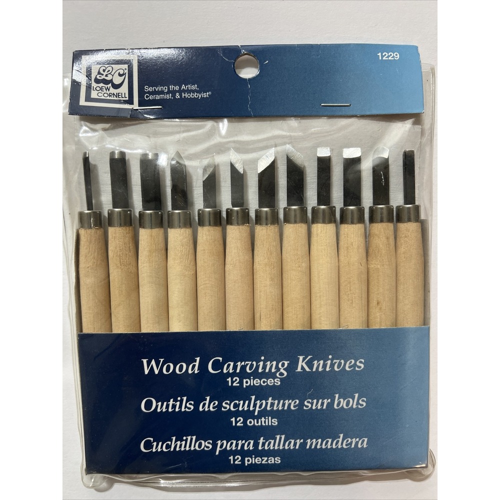 Loew Cornell Wood Carving Knives 12 Pieces No. 1229 New‎ Factory Sealed